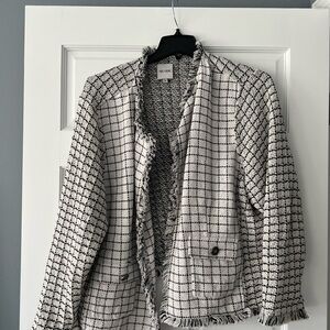 NIC+ZOE Textured Black and White Blazer